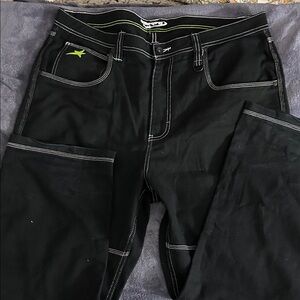 Empyre Black Jeans with White Stitching